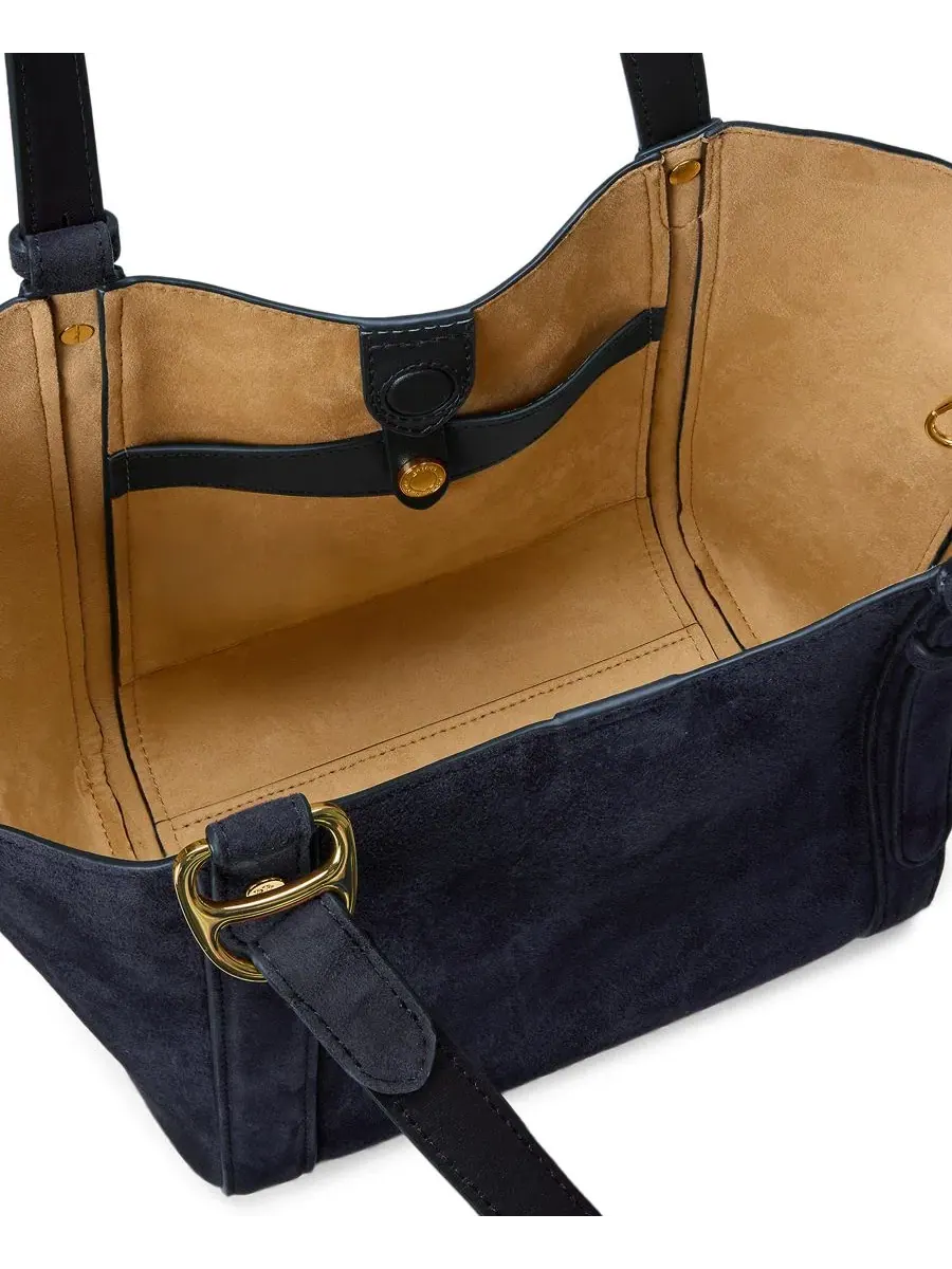 Сумка-тоут Tasha Small Suede Lauren Ralph Lauren — изображение 5 из 6, темно-синий