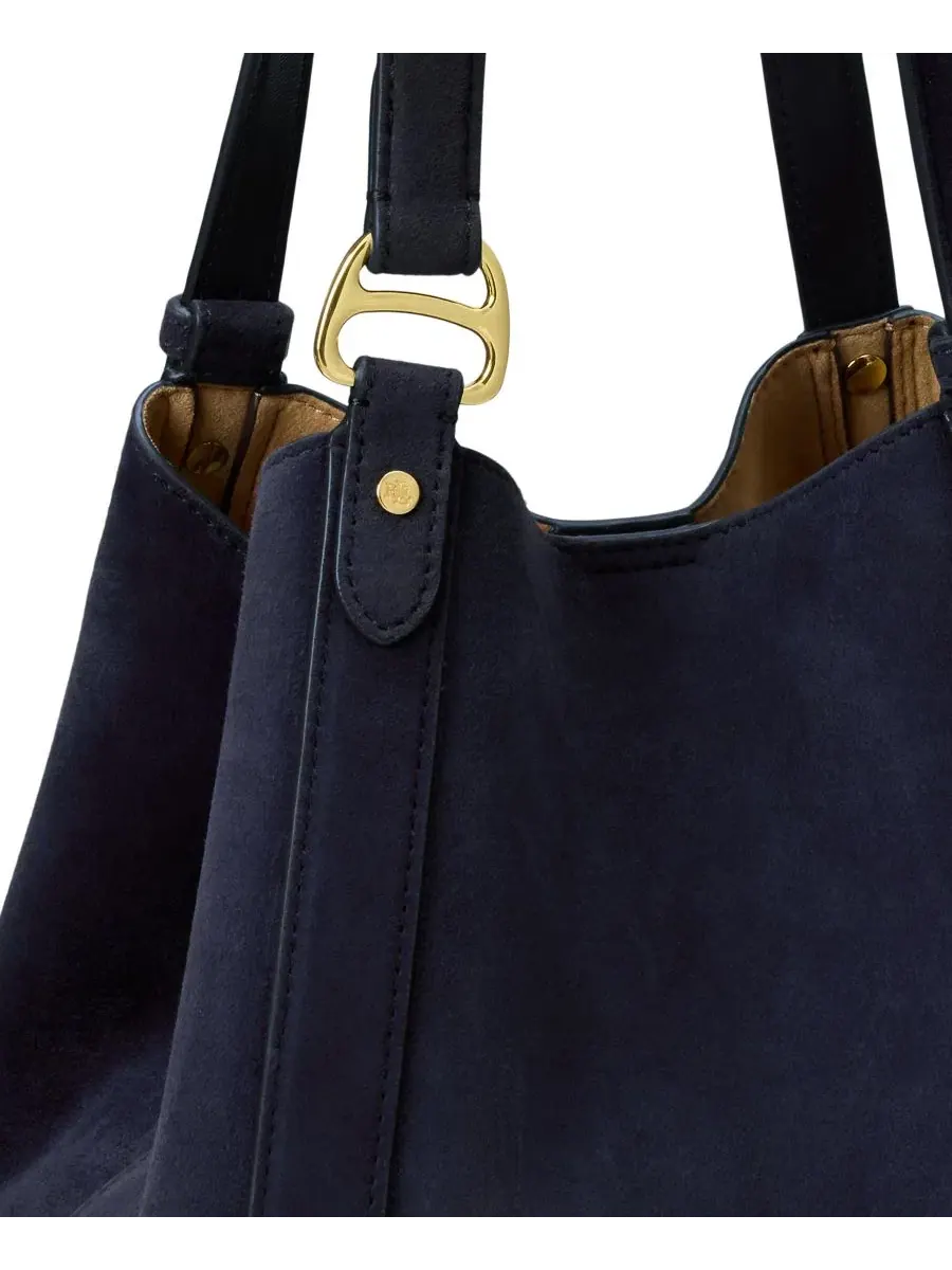 Сумка-тоут Tasha Small Suede Lauren Ralph Lauren — изображение 6 из 6, темно-синий