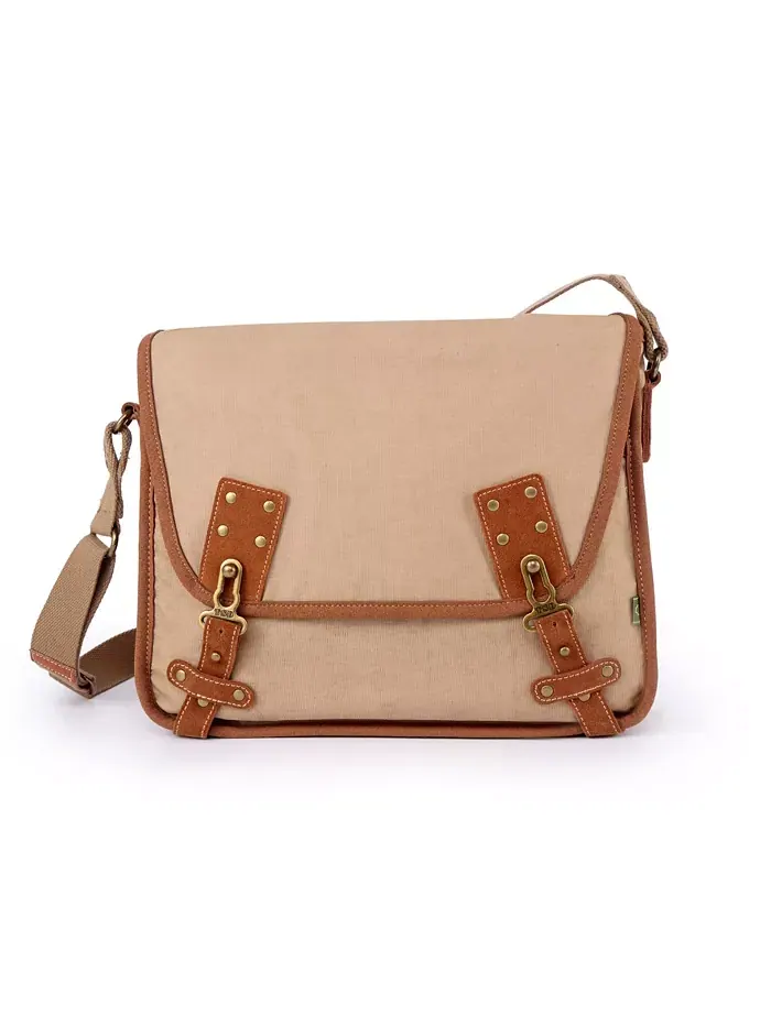 Сумка-мессенджер Dolphin Canvas TSD BRAND — изображение 1 из 11, бежевый