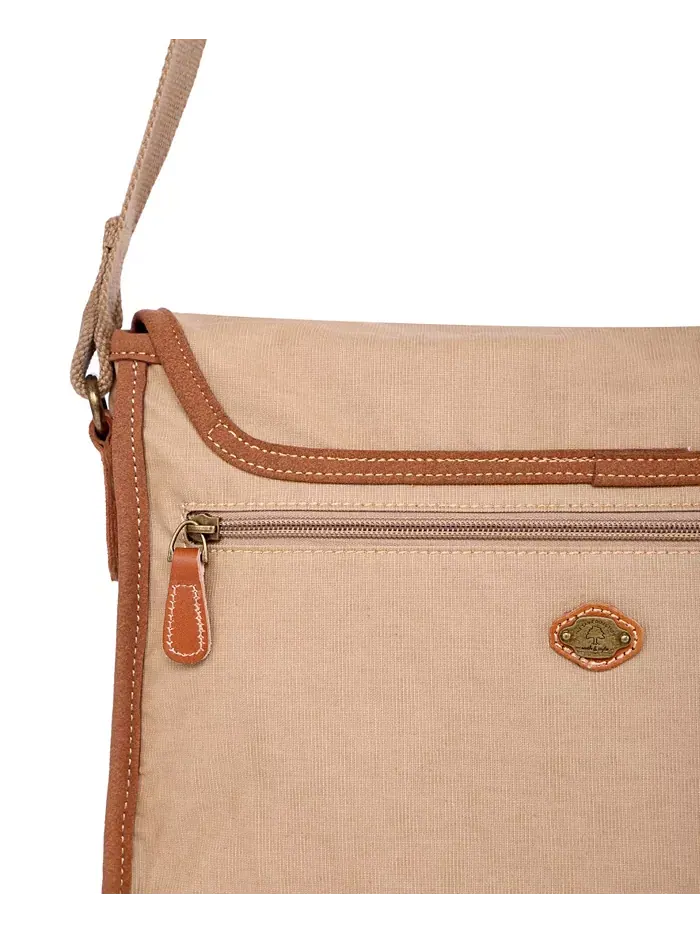Сумка-мессенджер Dolphin Canvas TSD BRAND — изображение 11 из 11, бежевый