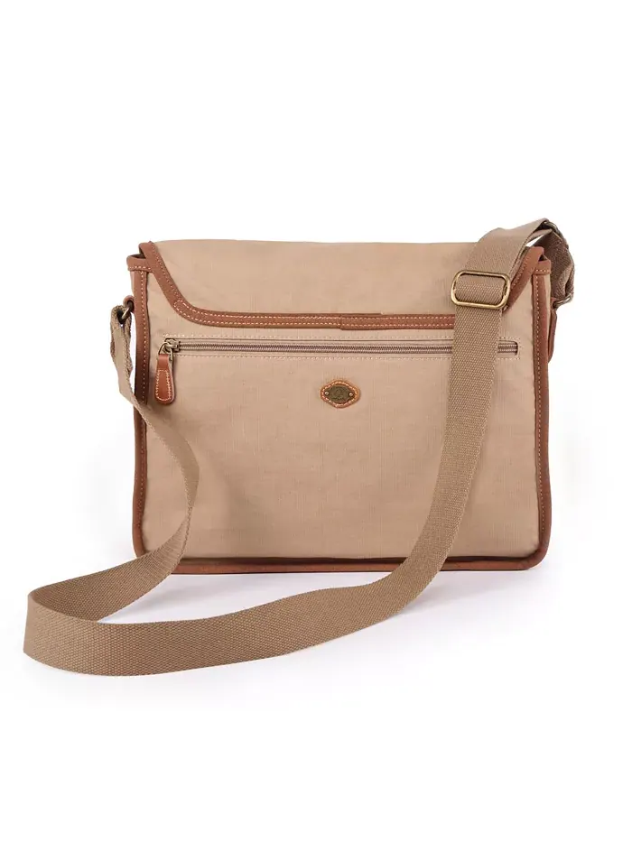 Сумка-мессенджер Dolphin Canvas TSD BRAND — изображение 5 из 11, бежевый