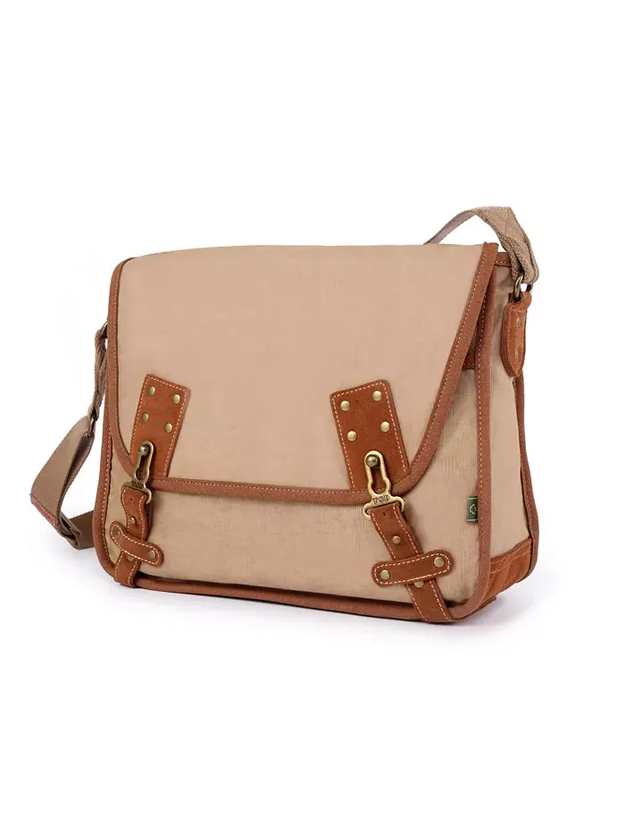 Сумка-мессенджер Dolphin Canvas TSD BRAND — изображение 7 из 11, бежевый