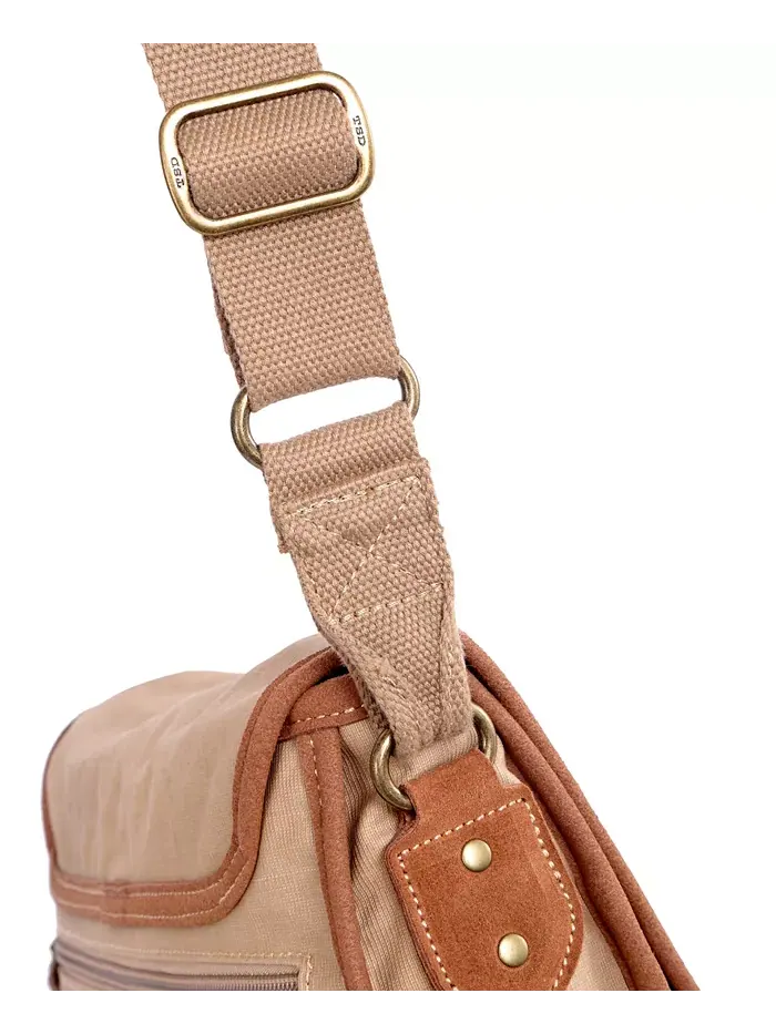 Сумка-мессенджер Dolphin Canvas TSD BRAND — изображение 10 из 11, бежевый