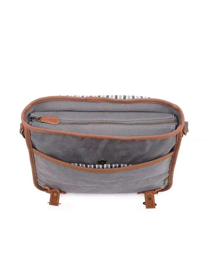 Сумка-мессенджер Dolphin Canvas TSD BRAND — изображение 4 из 26, серый