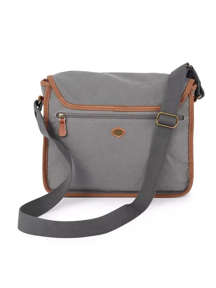 Сумка-мессенджер Dolphin Canvas TSD BRAND — изображение 5 из 26, серый
