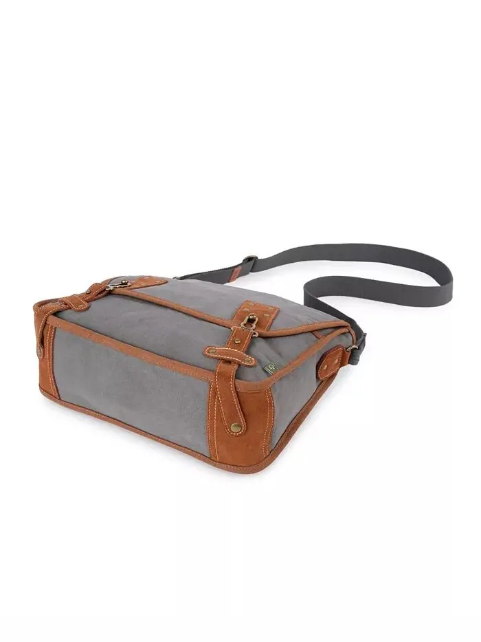 Сумка-мессенджер Dolphin Canvas TSD BRAND — изображение 6 из 26, серый