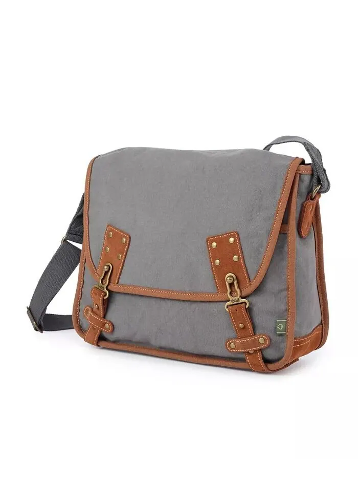 Сумка-мессенджер Dolphin Canvas TSD BRAND — изображение 7 из 26, серый