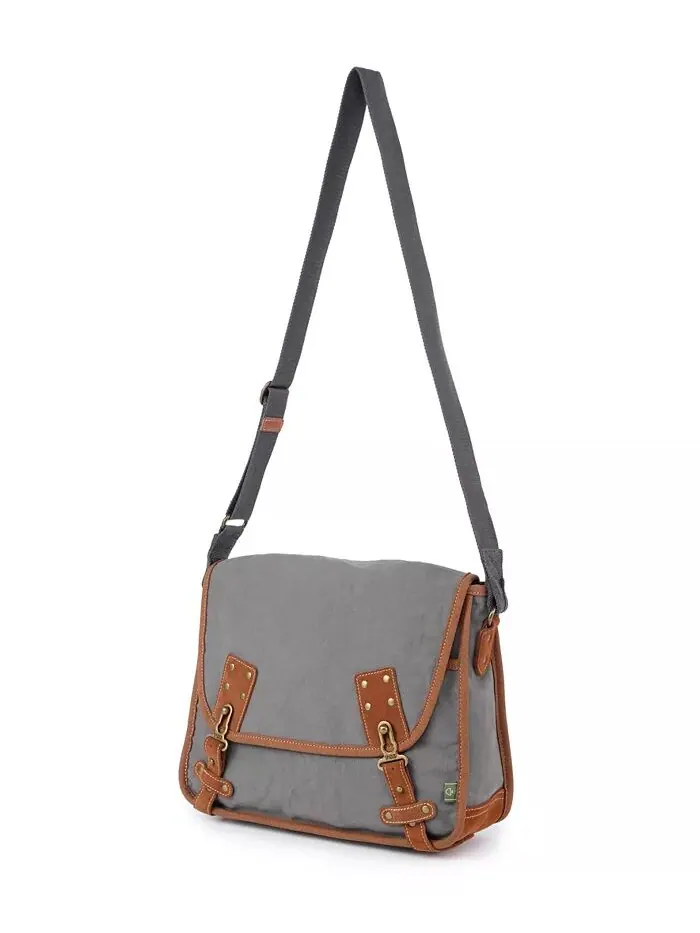 Сумка-мессенджер Dolphin Canvas TSD BRAND — изображение 8 из 26, серый