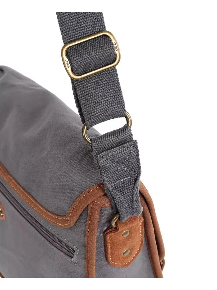 Сумка-мессенджер Dolphin Canvas TSD BRAND — изображение 10 из 26, серый