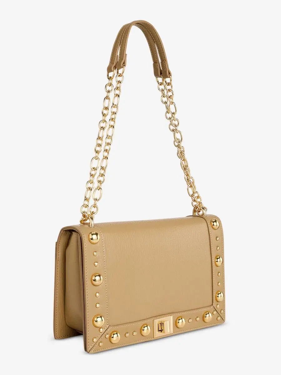 Сумка через плечо с шипами Ajae Boho Stud Shoulder Bag I.N.C. International Concepts — изображение 2 из 7, коричневый