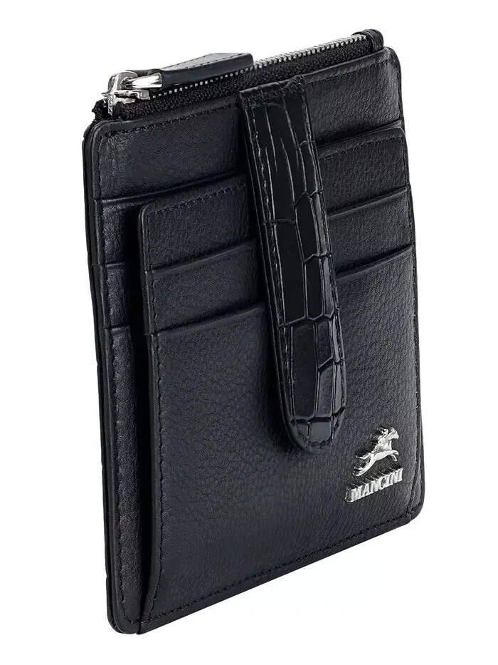 Женский кошелек Croco2 RFID Secure Card Case Mancini — изображение 4 из 6, коричневый
