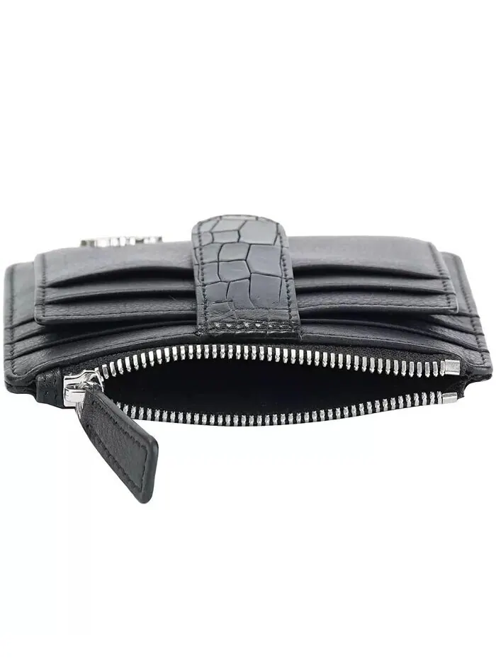 Женский кошелек Croco2 RFID Secure Card Case Mancini — изображение 6 из 6, коричневый