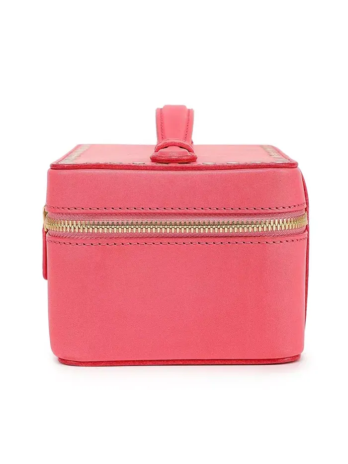 Дорожная косметичка из кожи Clivia Travel OLD TREND — изображение 4 из 9, розовый