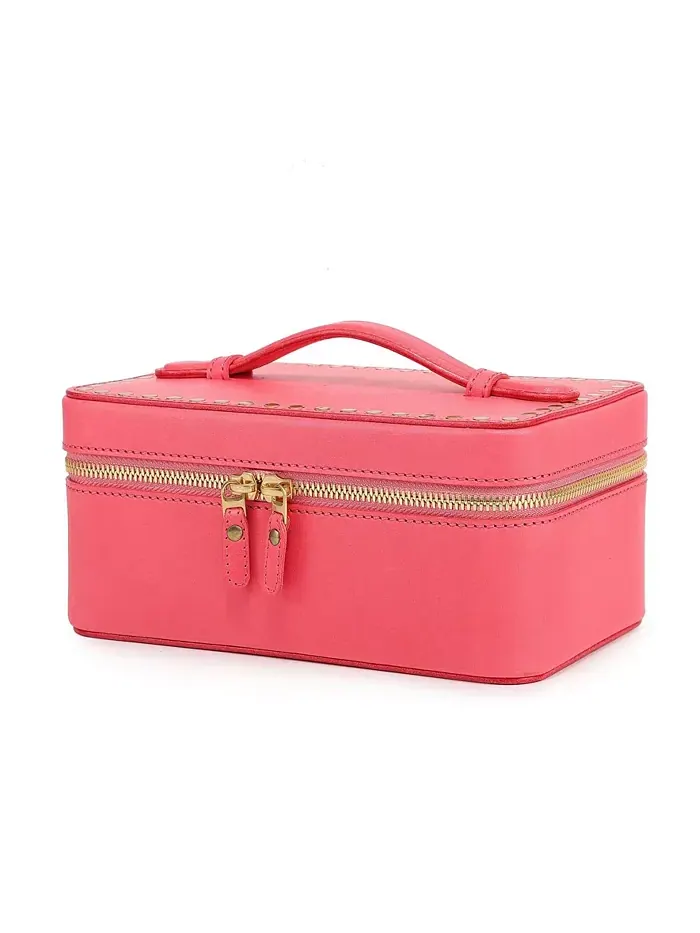 Дорожная косметичка из кожи Clivia Travel OLD TREND — изображение 9 из 9, розовый