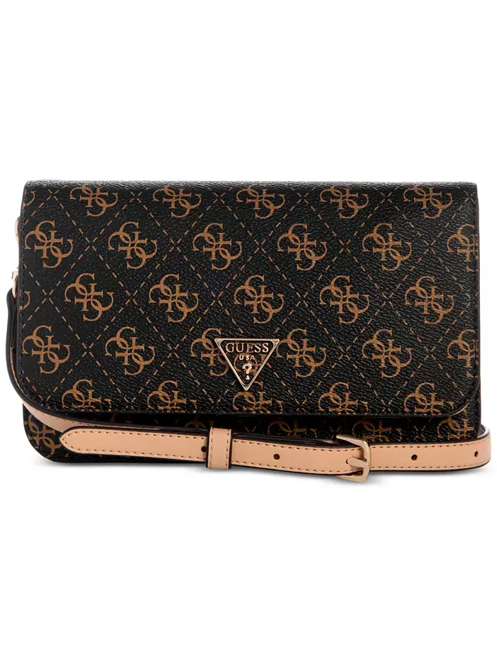 Сумка кросс-боди GUESS Noelle II с клапаном и логотипом — изображение 1 из 5, коричневый