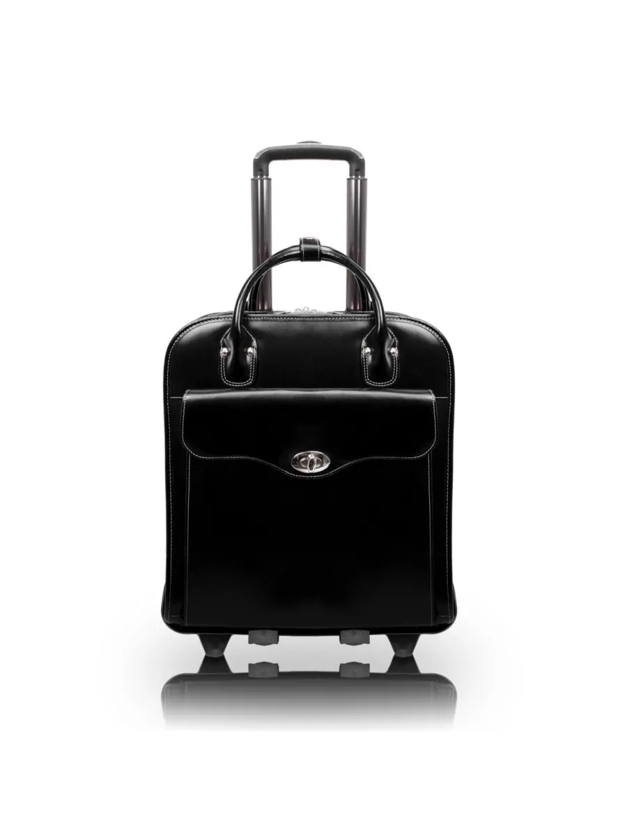 Женский портфель для ноутбука Melrose 15 дюймов из высококачественной коровьей кожи с вертикальными
