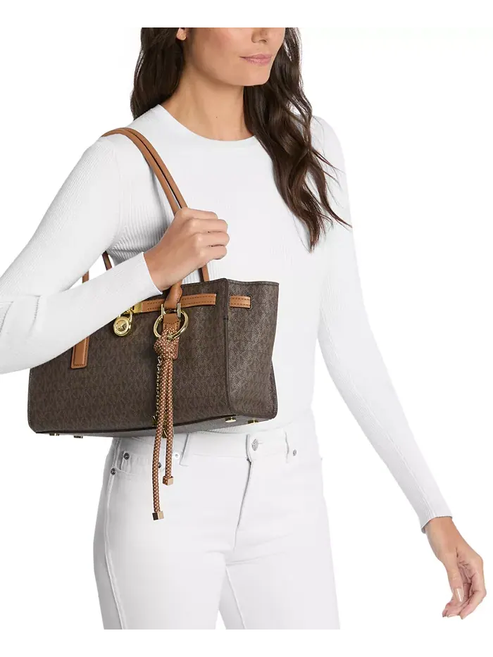 Сумка женская средняя тоут Michael Kors Hamilton East West — изображение 2 из 4, коричневый