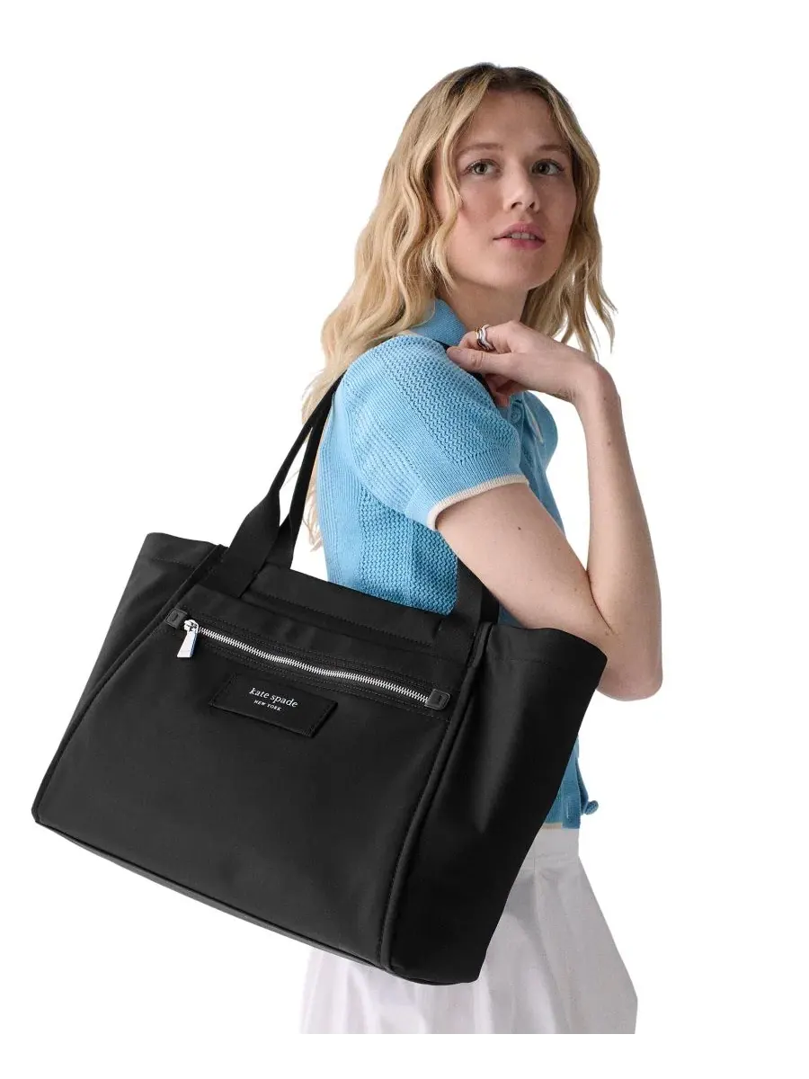 Сумка-тоут Dash Extra-Large из нейлона Kate Spade New York — изображение 6 из 6, черный