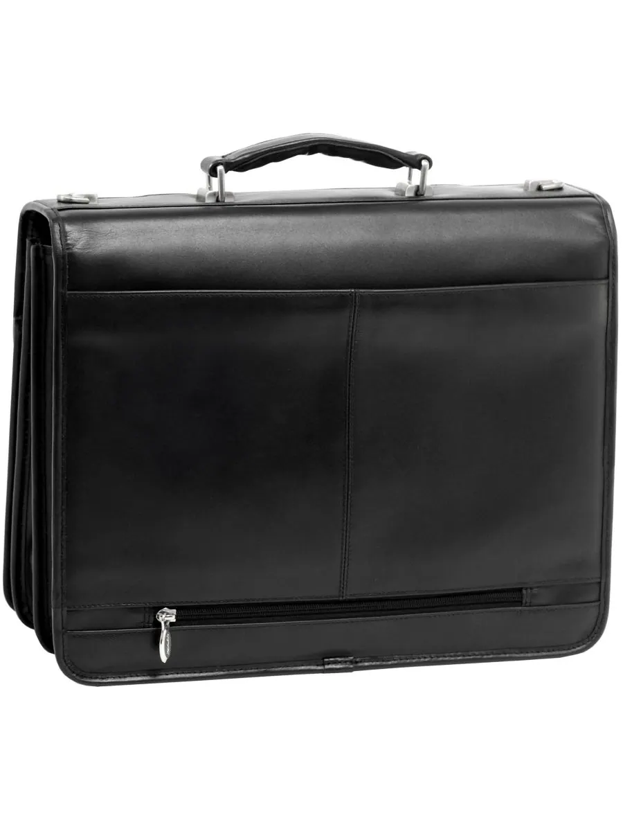 Портфель для ноутбука Flournoy, 15 дюймов, с двумя отделениями McKlein — изображение 3 из 6, черный