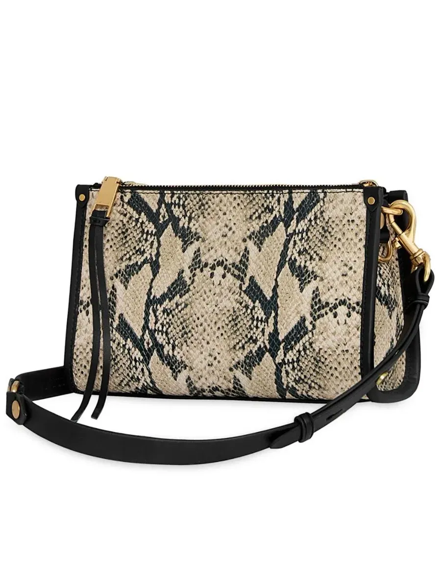 Небольшая кроссбоди-сумка Mab Snake Small Crossbody Handbag Rebecca Minkoff — изображение 2 из 3, золотой