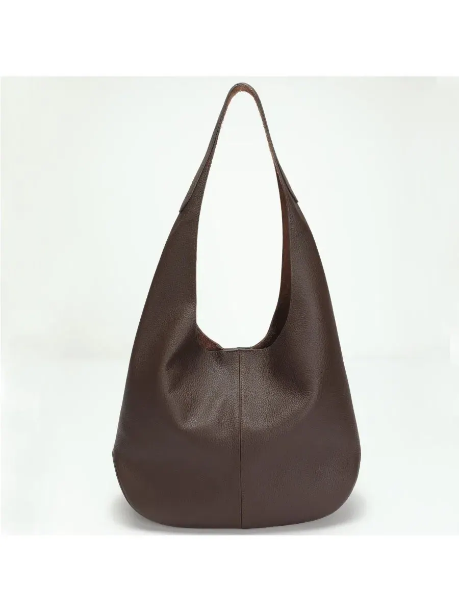 Сумка-хобо Arc Leather Crescent из мягкой зернистой кожи, повседневная сумка через плечо, мягкая — изображение 5 из 6