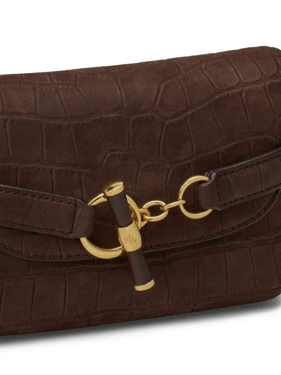 Мини-сумка через плечо Blaike с эффектом крокодиловой кожи Lauren Ralph Lauren — изображение 5 из 5, коричневый
