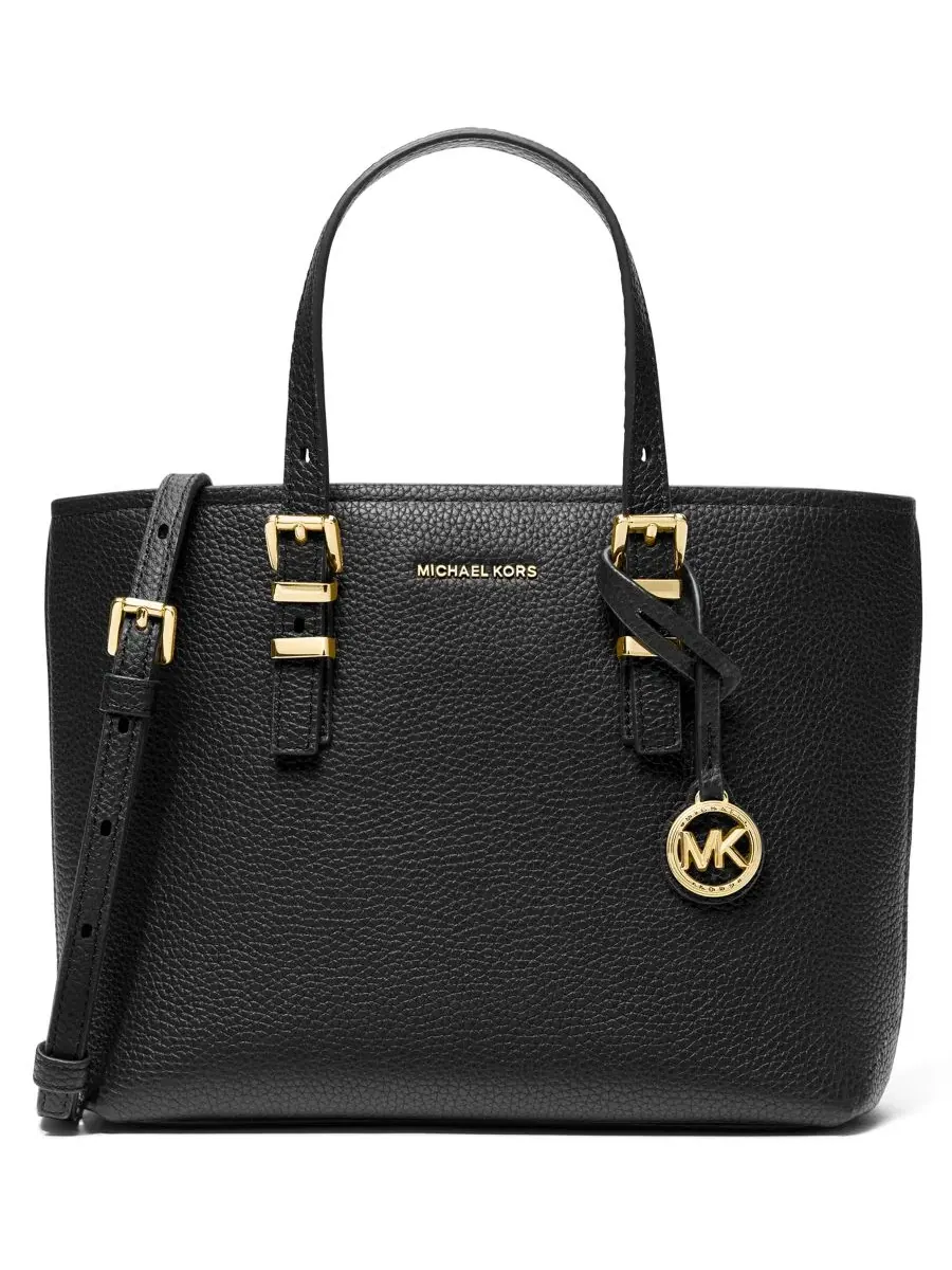 Сумка женская кросс-боди 100% кожа Michael Kors Quinn Small East West — изображение 1 из 3, черный/золотистый