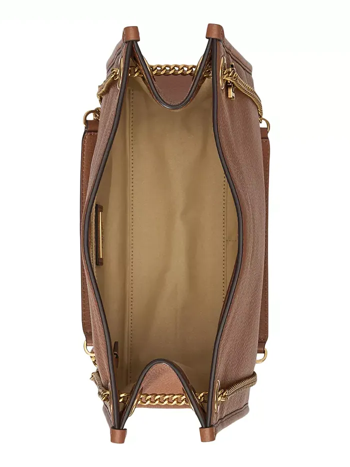 Сумка-тоут Bradley Small из шагреневой кожи Lauren Ralph Lauren — изображение 6 из 6, бежевый