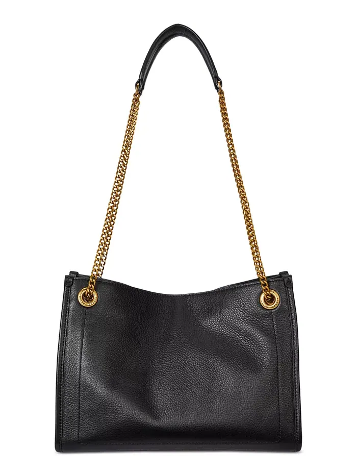 Сумка-тоут Bradley Small из шагреневой кожи Lauren Ralph Lauren — изображение 3 из 6, черный