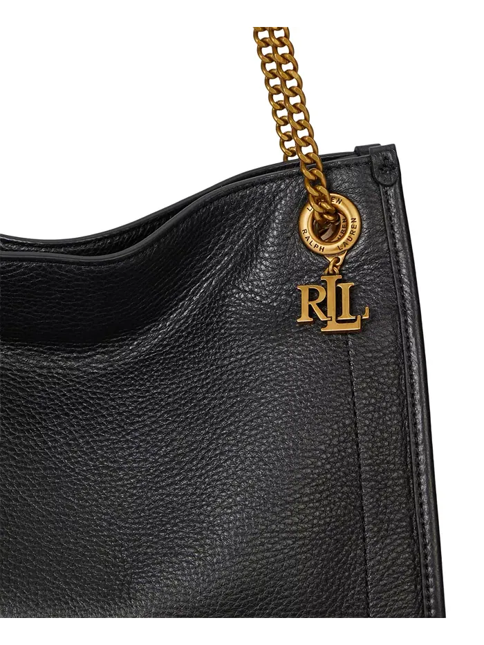 Сумка-тоут Bradley Small из шагреневой кожи Lauren Ralph Lauren — изображение 4 из 6, черный