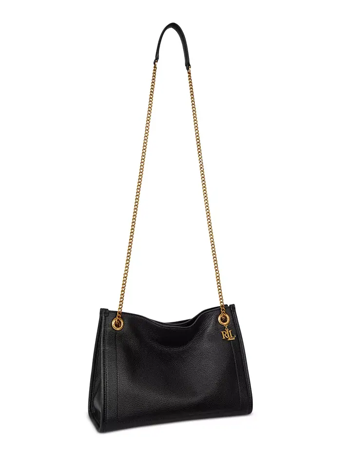 Сумка-тоут Bradley Small из шагреневой кожи Lauren Ralph Lauren — изображение 5 из 6, черный