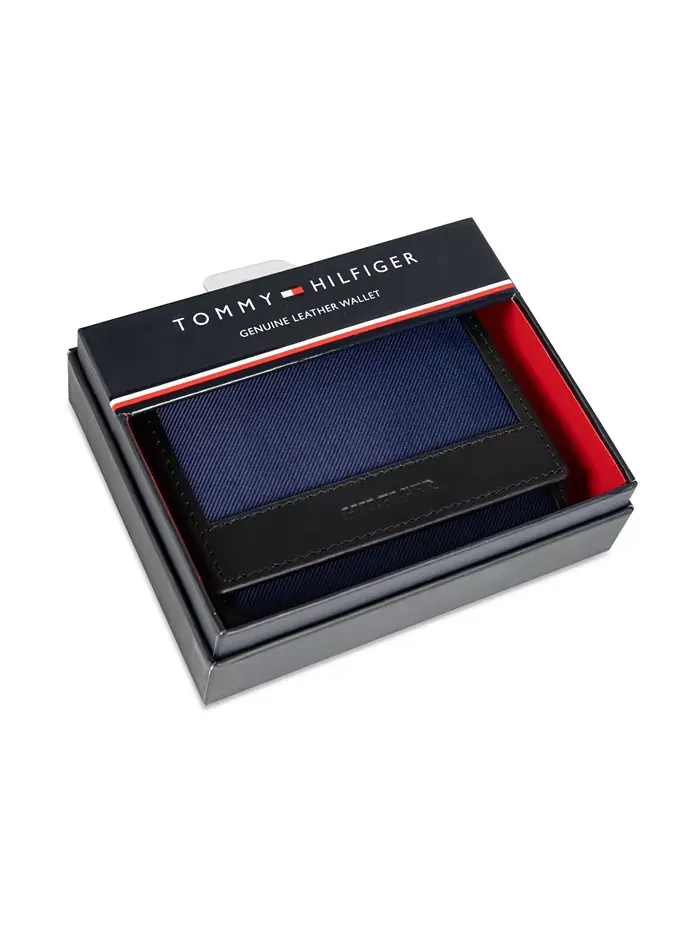 Мужской трехсекционный кошелек Overlay Tommy Hilfiger — изображение 7 из 7, черный