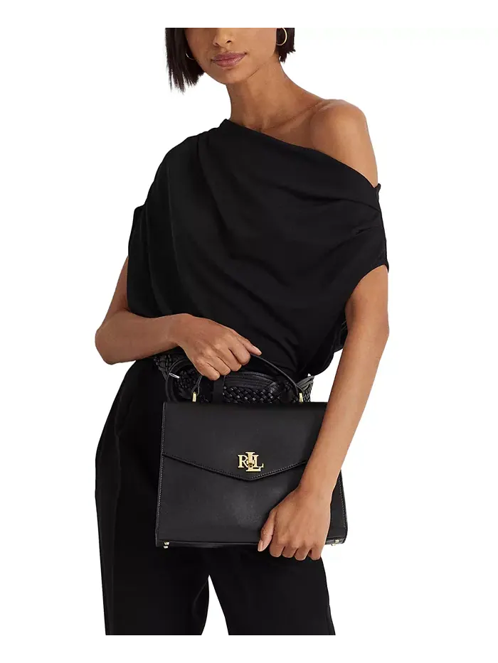Сумка Farrah Medium Leather с верхней ручкой Lauren Ralph Lauren — 1