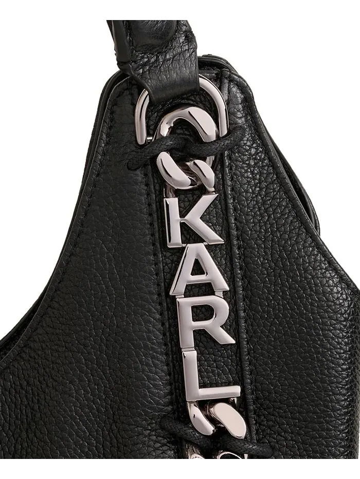 Большая кожаная сумка-тоут Gaelle KARL LAGERFELD PARIS — изображение 2 из 4, серебряный