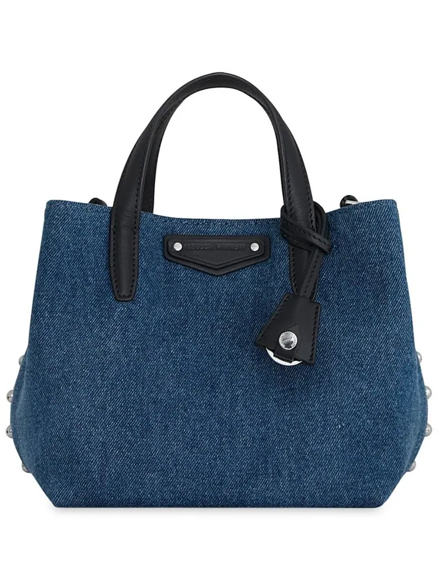 Сумка-тоут средняя Riley Medium Denim Tote Rebecca Minkoff — изображение 1 из 3, джинсовый синий