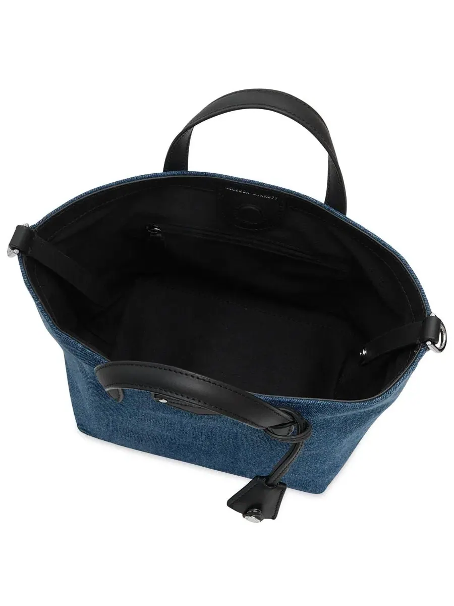 Сумка-тоут средняя Riley Medium Denim Tote Rebecca Minkoff — изображение 3 из 3, джинсовый синий