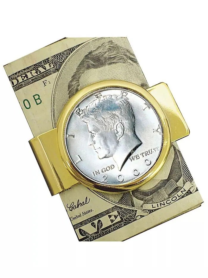 Мужской зажим для монет в полдоллара JFK для монет American Coin Treasures