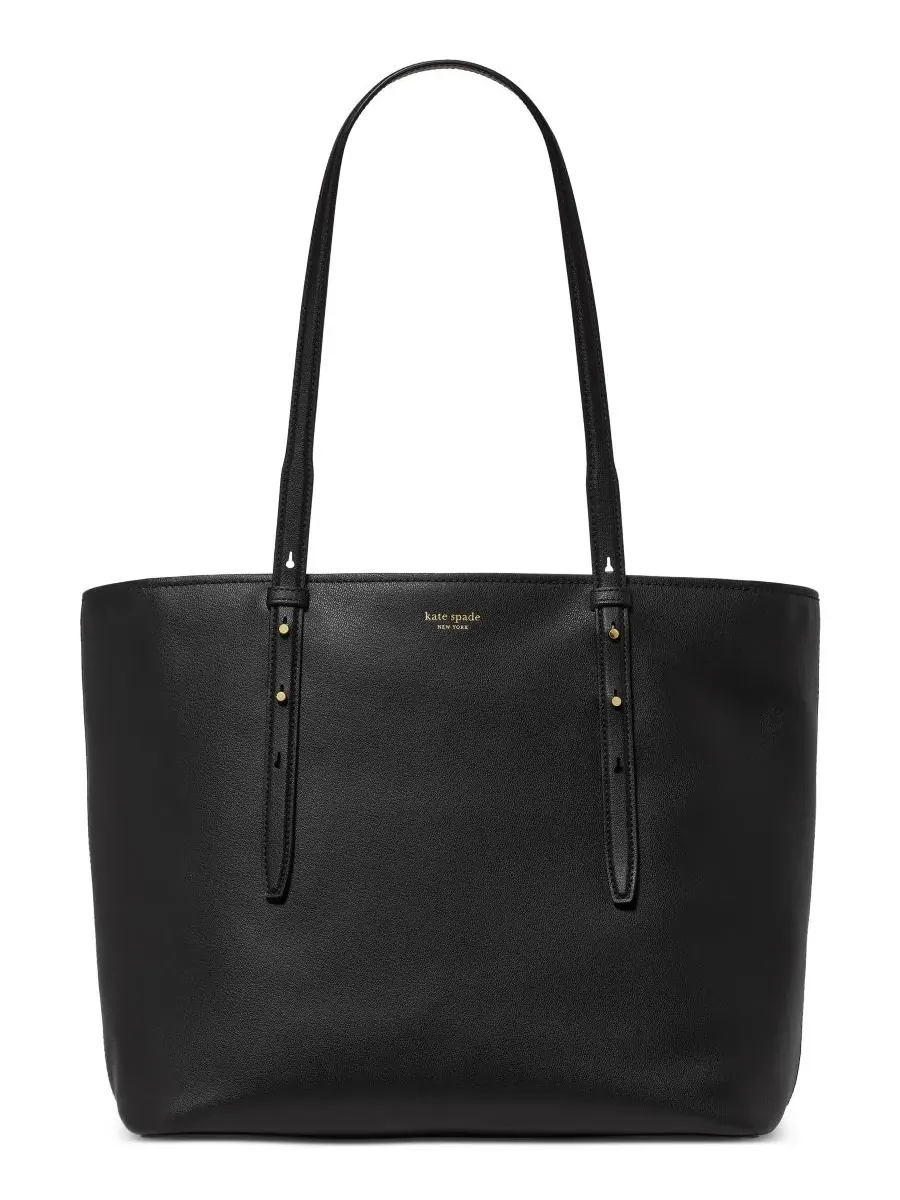 Большая кожаная сумка-тоут на молнии Do it All Kate spade new york — изображение 1 из 4, черный