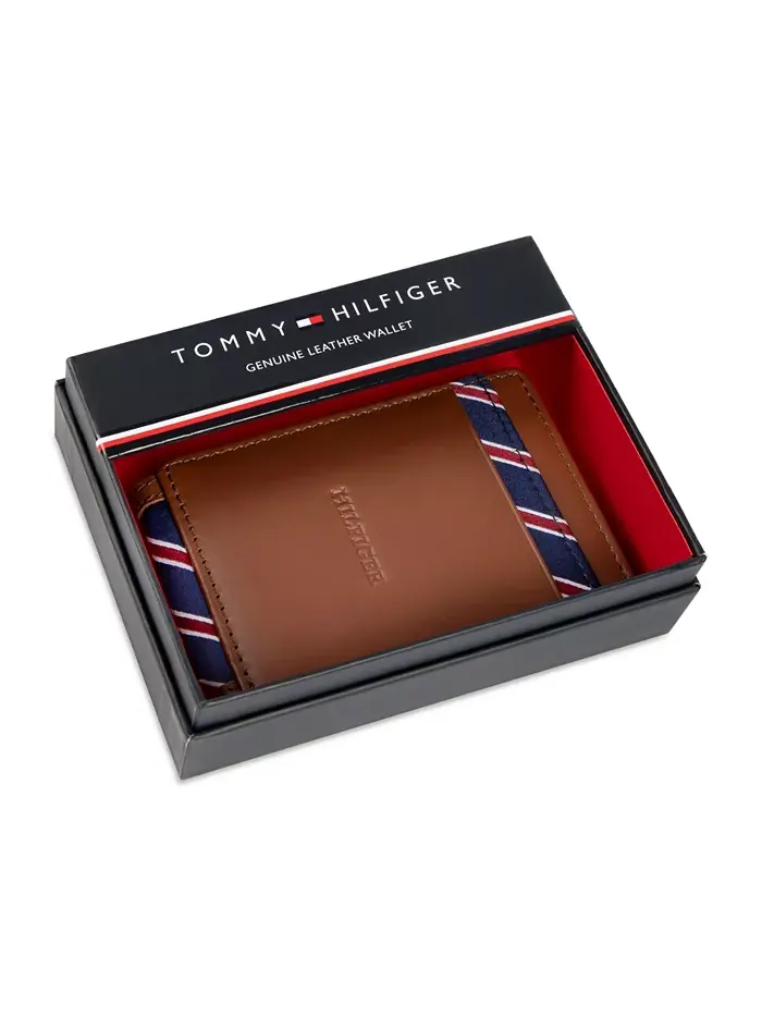 Мужской кошелек с накладным карманом спереди Tommy Hilfiger — изображение 7 из 7, темный бежевый