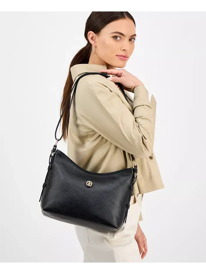 Сумка через плечо Pebble Soft Medium Giani Bernini — изображение 2 из 7, черный