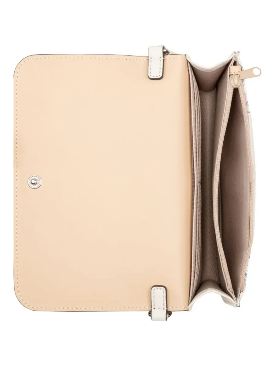 Женский кошелек-портмоне Luela для телефона Nine West, Floral Logo Milk — изображение 2 из 5