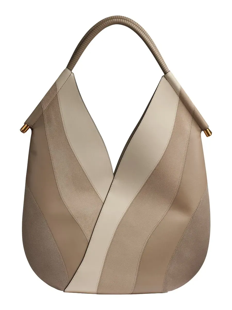 Большая сумка через плечо Baldwin Curve Pieced Donna Karan New York — изображение 2 из 6, мульти