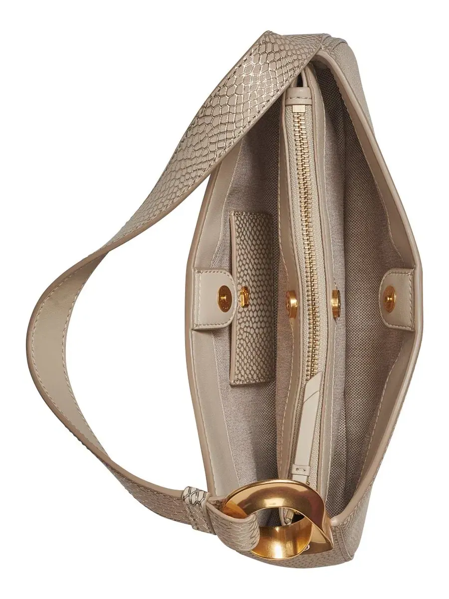 Сумка через плечо Jersey Small Snake Donna Karan New York — изображение 4 из 6, золотистый