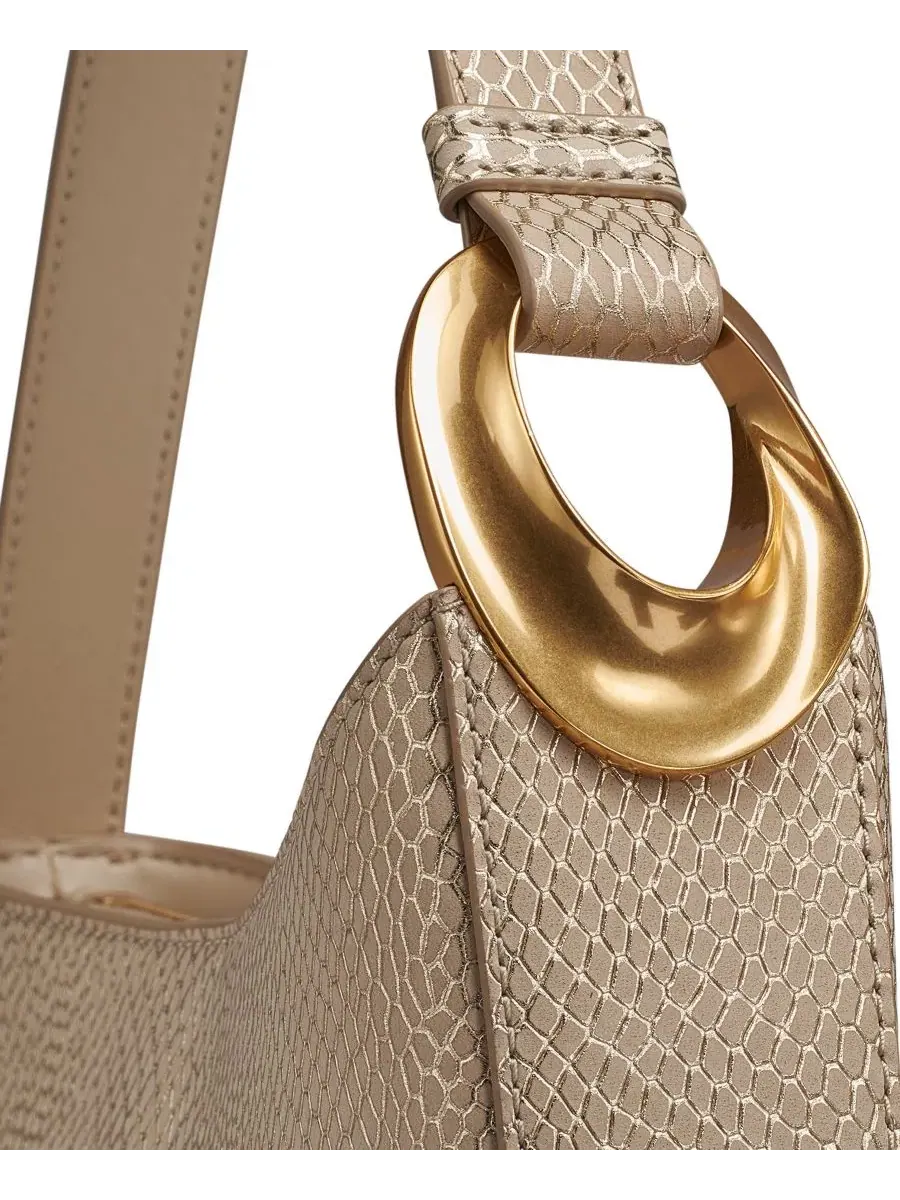 Сумка через плечо Jersey Small Snake Donna Karan New York — изображение 5 из 6, золотистый