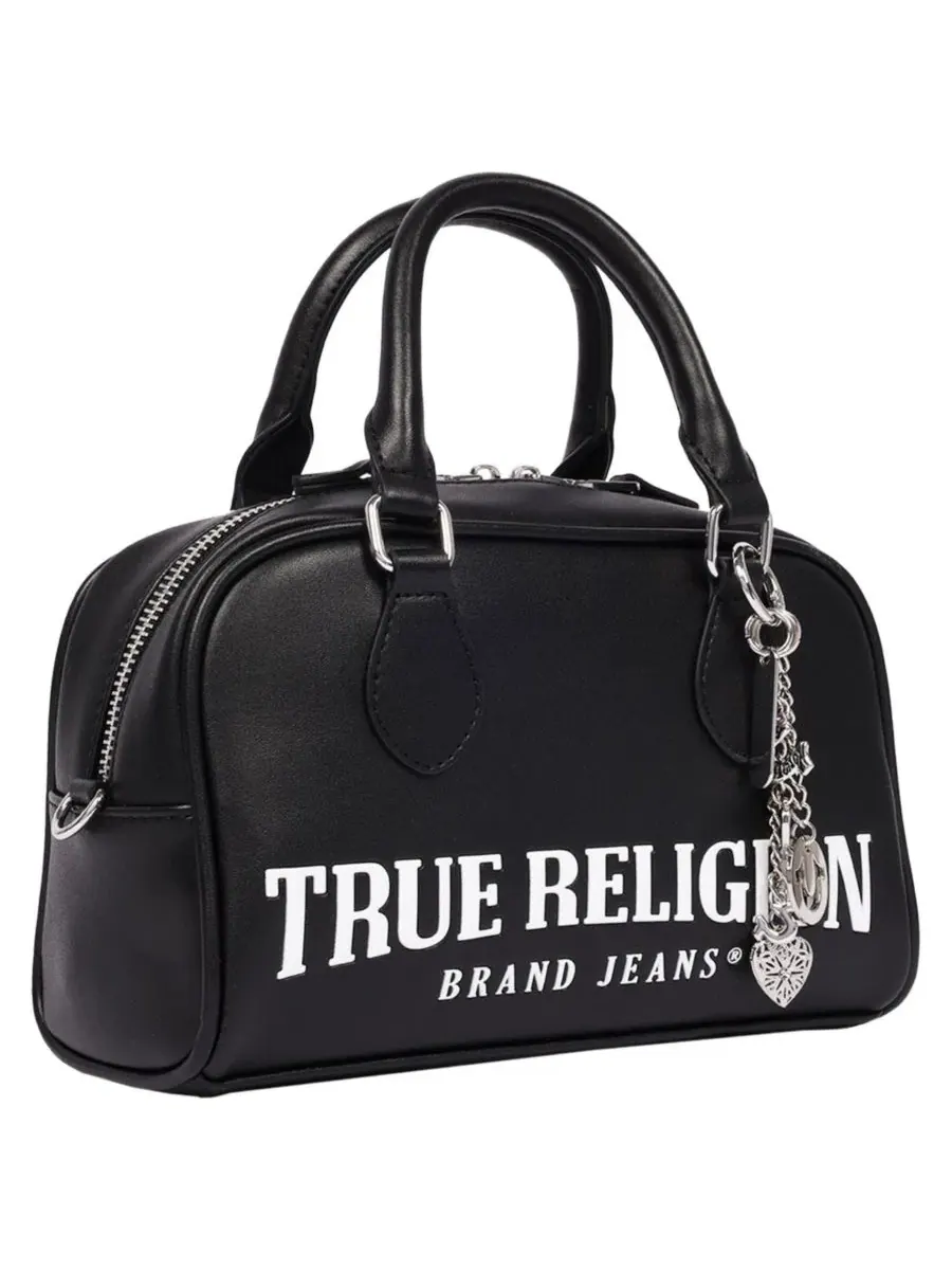 Сумка-саквояж с логотипом Bombe и подвеской True Religion — изображение 2 из 6, черный