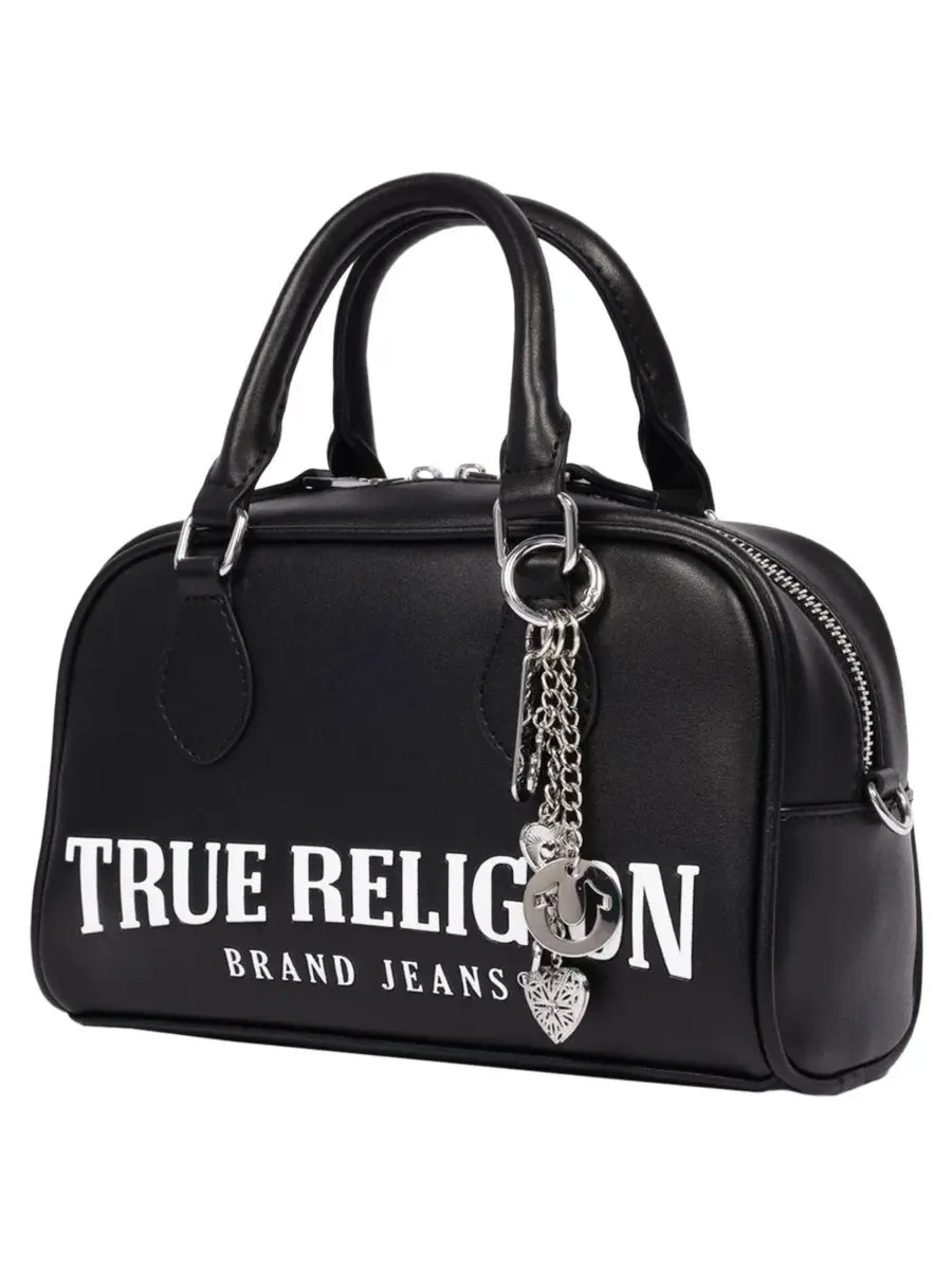 Сумка-саквояж с логотипом Bombe и подвеской True Religion — изображение 3 из 6, черный