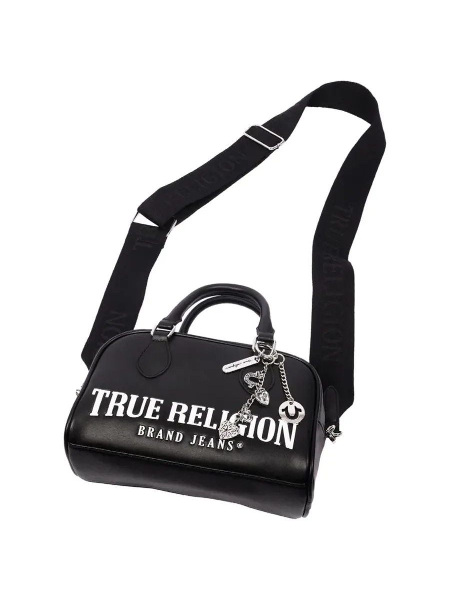 Сумка-саквояж с логотипом Bombe и подвеской True Religion — изображение 4 из 6, черный