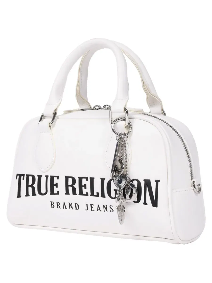 Сумка-саквояж с логотипом Bombe и подвеской True Religion — изображение 3 из 6, белый
