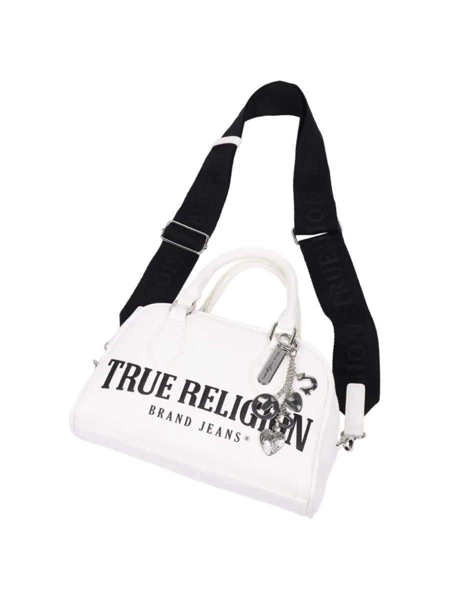 Сумка-саквояж с логотипом Bombe и подвеской True Religion — изображение 4 из 6, белый