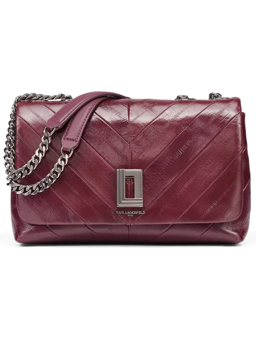 Небольшая сумка через плечо Lafayette Small Shoulder Handbag KARL LAGERFELD PARIS, Cherry Plum — изображение 1 из 5
